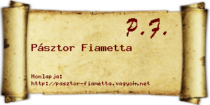 Pásztor Fiametta névjegykártya